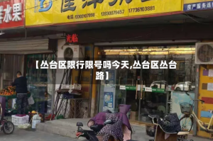 【丛台区限行限号吗今天,丛台区丛台路】