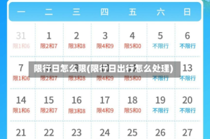 限行日怎么限(限行日出行怎么处理)
