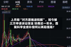 上月称“对方愿推进和解”，如今被三方申请诉讼保全 协商近一年半，西陇科学业绩补偿何以再陷僵局？