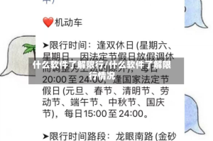 什么软件了解限行/什么软件了解限行情况