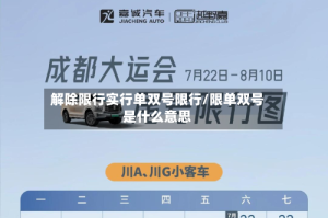 解除限行实行单双号限行/限单双号是什么意思