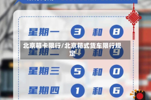 北京箱卡限行/北京箱式货车限行规定