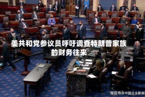 美共和党参议员呼吁调查特朗普家族的财务往来