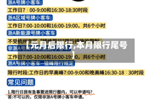 【元月后限行,本月限行尾号】