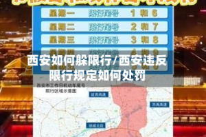 西安如何躲限行/西安违反限行规定如何处罚