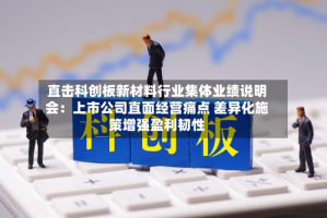 直击科创板新材料行业集体业绩说明会：上市公司直面经营痛点 差异化施策增强盈利韧性