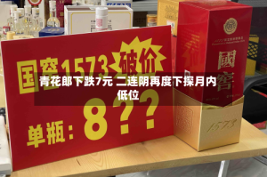 青花郎下跌7元 二连阴再度下探月内低位