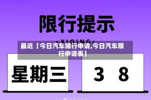 最近【今日汽车限行申请,今日汽车限行申请表】