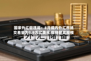 国家外汇管理局：8月境内外汇市场交易量为3.9万亿美元 保持较高规模