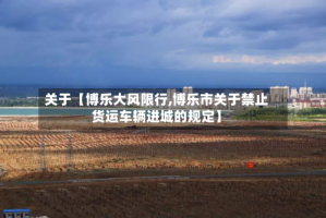 关于【博乐大风限行,博乐市关于禁止货运车辆进城的规定】