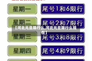 【河北元旦限行么,河北元旦限行么现在】