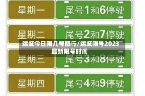 运城今日限几号限行/运城限号2023最新限号时间