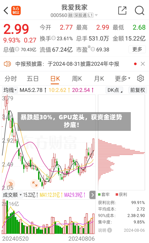 暴跌超30%，GPU龙头，获资金逆势抄底！-第1张图片