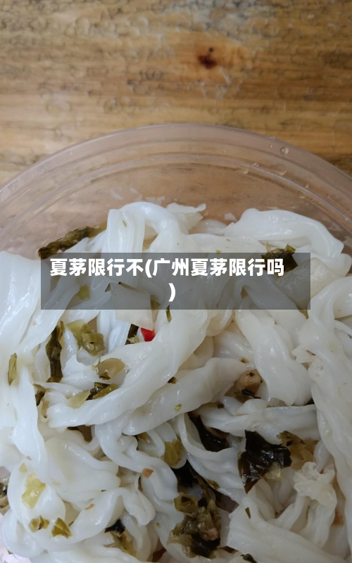 夏茅限行不(广州夏茅限行吗)-第2张图片