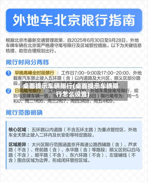 桌面提示车辆限行(桌面提示车辆限行怎么设置)-第1张图片