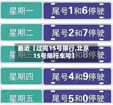 最近【过完15号限行,北京15号限行车号】-第3张图片