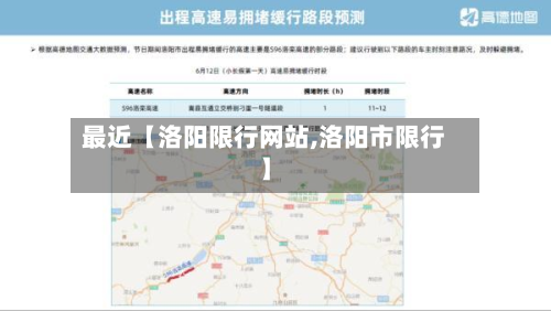最近【洛阳限行网站,洛阳市限行】-第1张图片