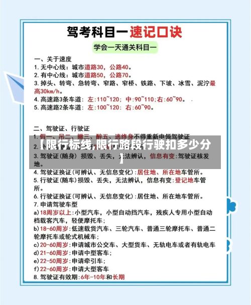【限行标线,限行路段行驶扣多少分】-第1张图片