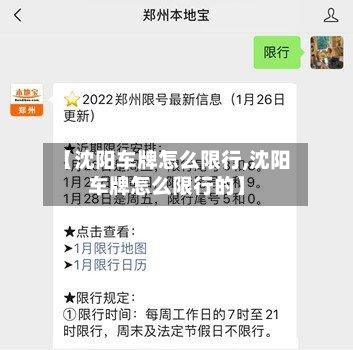 【沈阳车牌怎么限行,沈阳车牌怎么限行的】-第2张图片