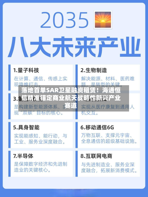落地首单SAR卫星融资租赁！海通恒信精准锚定商业航天战略性新兴产业赛道-第1张图片