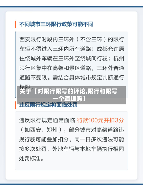 关于【对限行限号的评论,限行和限号一个道理吗】-第1张图片