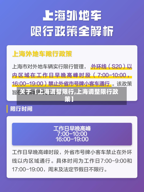 关于【上海调整限行,上海调整限行政策】-第1张图片