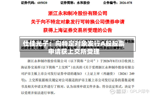 仕佳光子：向特定对象发行A股股票申请获上交所受理-第2张图片