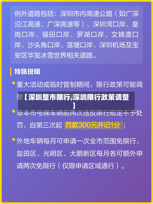 【深圳整市限行,深圳限行政策调整】-第2张图片