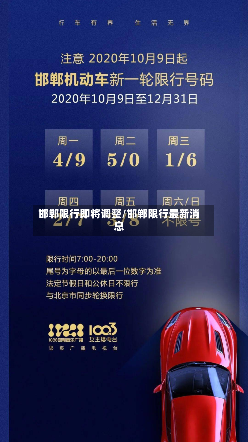 邯郸限行即将调整/邯郸限行最新消息-第2张图片
