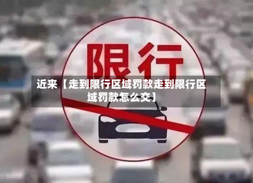 近来【走到限行区域罚款走到限行区域罚款怎么交】-第1张图片