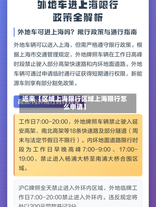 近来【区域上海限行区域上海限行怎么申请】-第2张图片