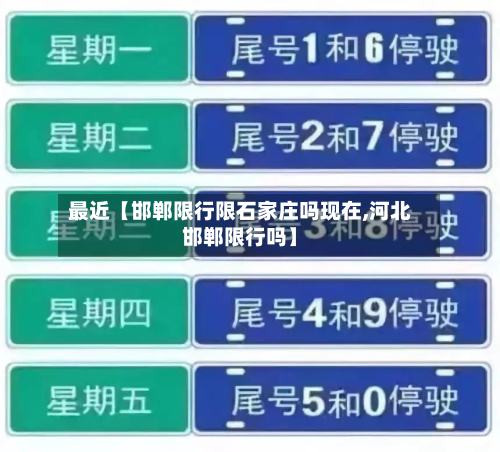 最近【邯郸限行限石家庄吗现在,河北邯郸限行吗】-第1张图片
