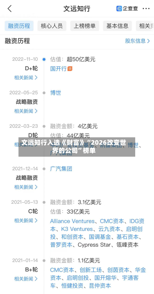 文远知行入选《财富》“2026改变世界的公司	”榜单-第2张图片